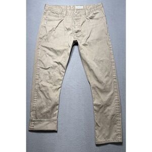 Gustin California Straight Raw Selvedge Jeans Mens 40 (36x31) Button Fly Neutral